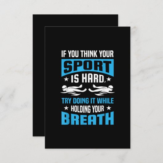 Proud Swimming Lover Quote Gifts Swimmer Gezegde Informatiekaartje (Voorkant / Achterkant)