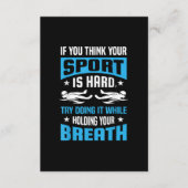 Proud Swimming Lover Quote Gifts Swimmer Gezegde Informatiekaartje (Voorkant)