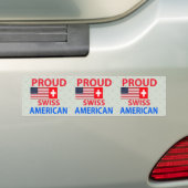 Proud Swiss American Bumpersticker (Op auto)