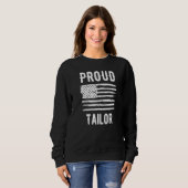 Proud Tailor Profession American Flag Premium Trui (Voorkant volledig)