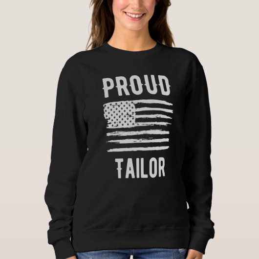 Proud Tailor Profession American Flag Premium Trui (Voorkant)