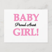 Proud tante Baby Girl Tshirts en cadeautjes Briefkaart (Voorkant)