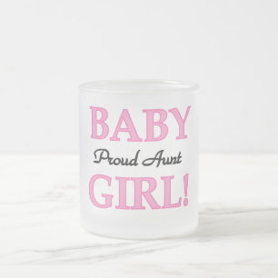 Proud tante Baby Girl Tshirts en cadeautjes Matglas Koffiemok