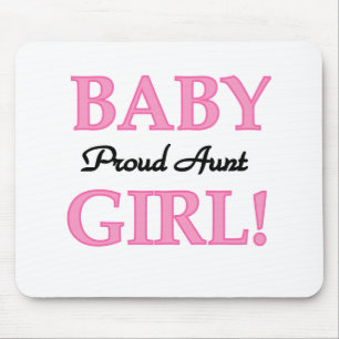 Proud tante Baby Girl Tshirts en cadeautjes Muismat