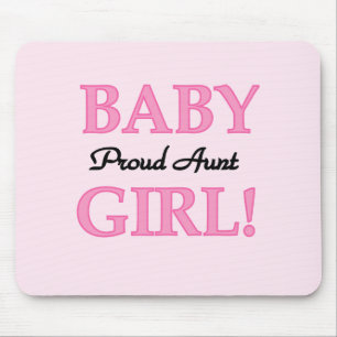 Proud tante Baby Girl Tshirts en cadeautjes Muismat