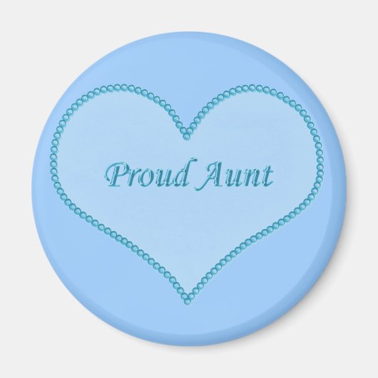 Proud Tante Magnet, Blauw Magneet (Voorkant)