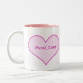 Proud tante Mok, roze Tweekleurige Koffiemok (Links)