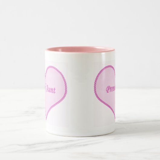 Proud tante Mok, roze Tweekleurige Koffiemok (Center)