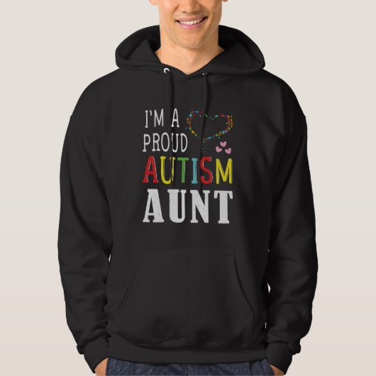 Proud tante Puzzle Special Autisme Awareness Hoodie (Voorkant)