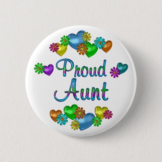 Proud tante ronde button 5,7 cm (Voorkant)