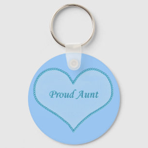 Proud tante Sleutelhanger, blauw Sleutelhanger