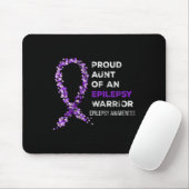 Proud tante van Epilepsy Warrior Epilepsy Awarene Muismat (Met muis)