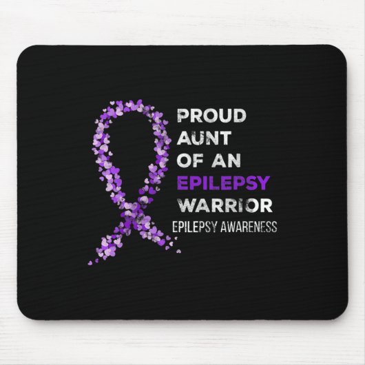 Proud tante van Epilepsy Warrior Epilepsy Awarene Muismat (Voorkant)