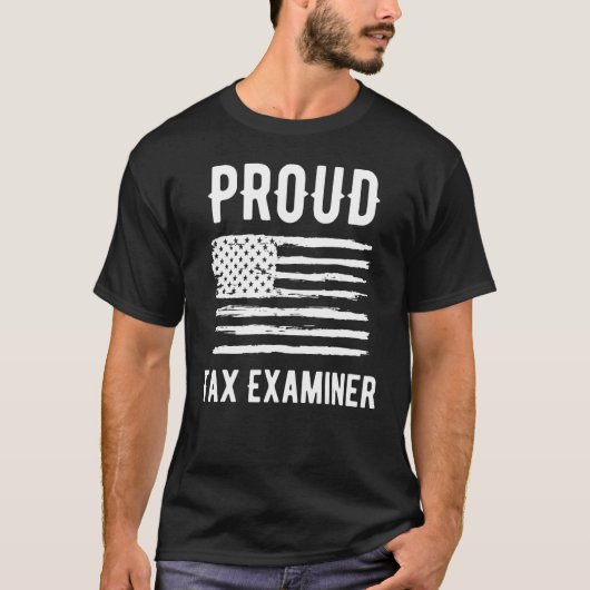 Proud Tax Preparer Profession American Flag T-shirt (Voorkant)