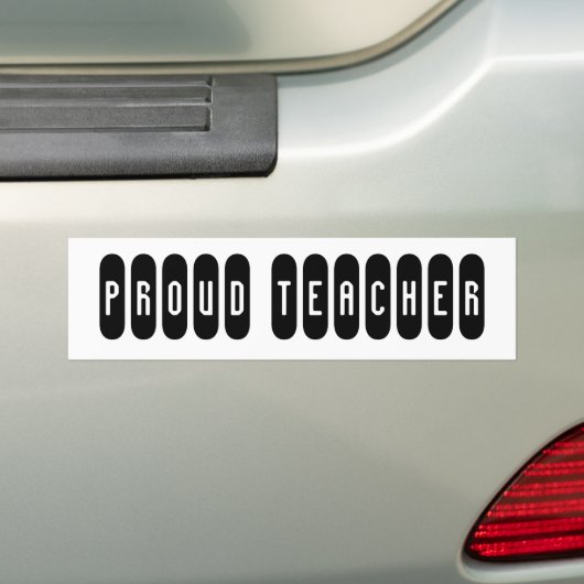 Proud Teacher Bumpersticker (Op auto)