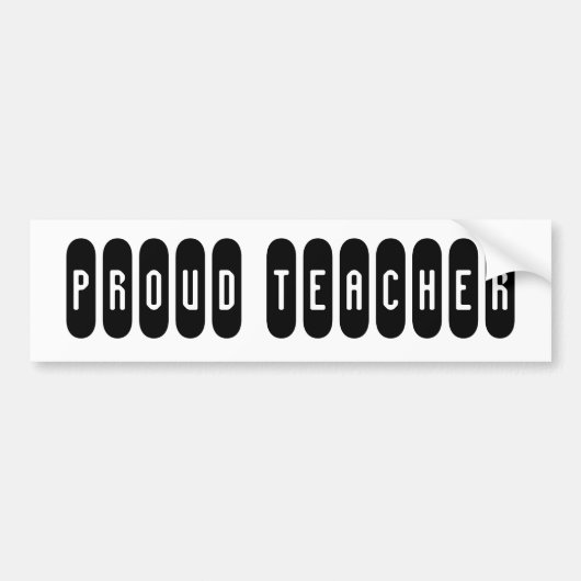 Proud Teacher Bumpersticker (Voorkant)