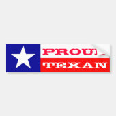 Proud Texan Bumpersticker (Voorkant)