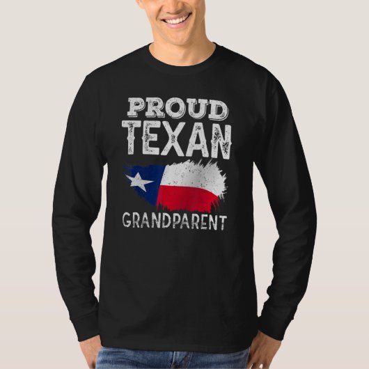 Proud Texan Grandparent Cute Pride Patriotic Texas T-shirt (Voorkant)