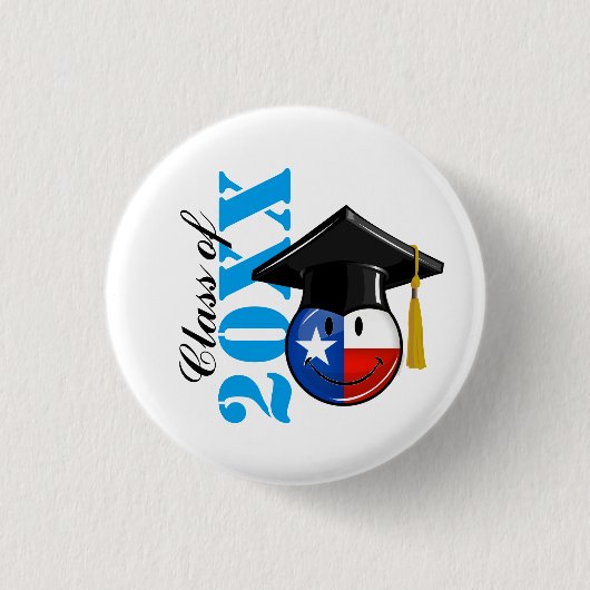Proud Texas Afstuderen glimlachen Ronde Button 3,2 Cm (Voorkant)