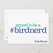 Proud to be a bird nerd briefkaart (Voorkant / Achterkant)