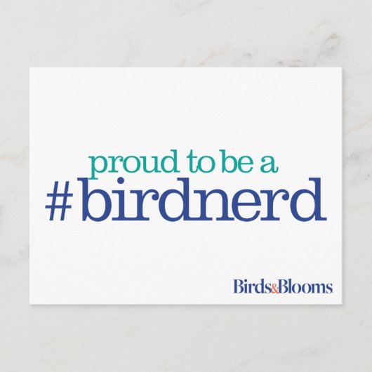 Proud to be a bird nerd briefkaart (Voorkant)