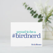 Proud to be a bird nerd briefkaart (Staand voorkant)