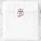 Proud to be a Nurse Vierkante Sticker (Tas)