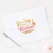 Proud to be a woman ronde sticker (Envelop)