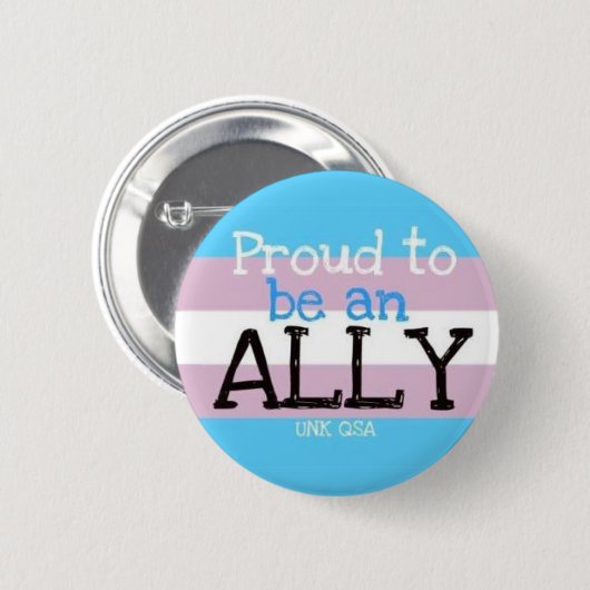 "Proud to be an Ally" - Transgender Button (Voorkant /achterkant)