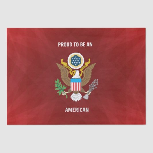 "Proud to be an American," rood, wit en blauw, Tissuepapier (Voorkant)