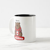Proud To Be Canadian Bear Tweekleurige Koffiemok (Voorkant links)
