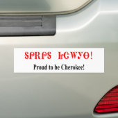 Proud to be Cherokee Bumpersticker (Op auto)