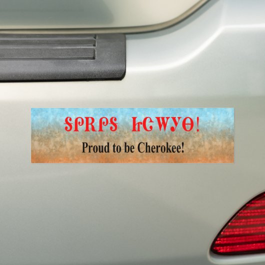 Proud to be Cherokee Bumpersticker (Op auto)