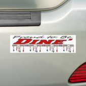 Proud to be Dine' Bumpersticker (Op auto)