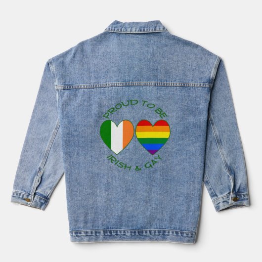 Proud to be Irish and Gay Denim Jacket (Achterkant)