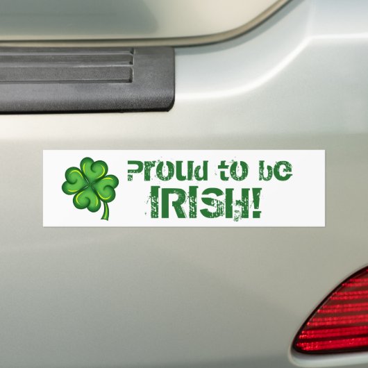 Proud to be Irish. Bumpersticker (Op auto)