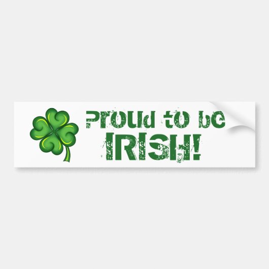 Proud to be Irish. Bumpersticker (Voorkant)