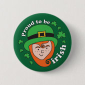 Proud to be Irish - Leprechaun Button (Voorkant)