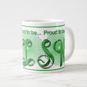 "Proud to be Irish" Ribbon Holiday Typografie Grote Koffiekop