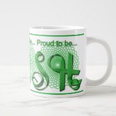 "Proud to be Irish" Ribbon Holiday Typografie Grote Koffiekop (Rechts)