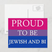 Proud to be Jewish and Bi Briefkaart (Voorkant / Achterkant)