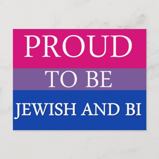 Proud to be Jewish and Bi Briefkaart (Voorkant)