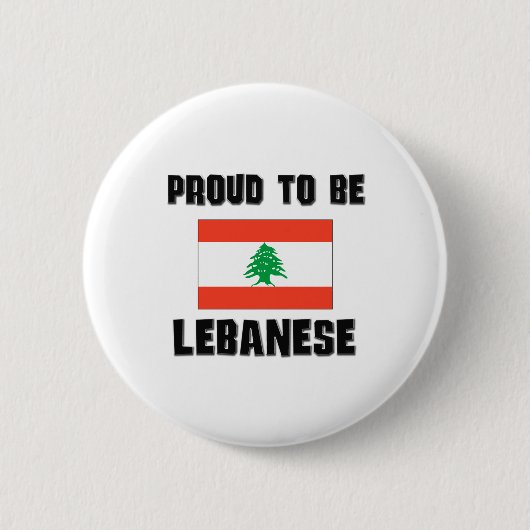 Proud to be LIBANESE Ronde Button 5,7 Cm (Voorkant)
