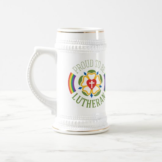 "Proud to be Lutheran" Beer Stein Bierpul (Links)