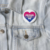 Proud to be Me bi (bisexual) pride vlag Ronde Button 5,7 Cm (In situ)