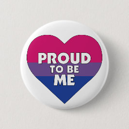 Proud to be Me bi (bisexual) pride vlag Ronde Button 5,7 Cm
