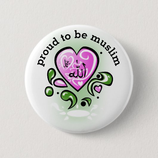 proud to be muslim ronde button 5,7 cm (Voorkant)