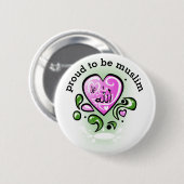 proud to be muslim ronde button 5,7 cm (Voorkant /achterkant)