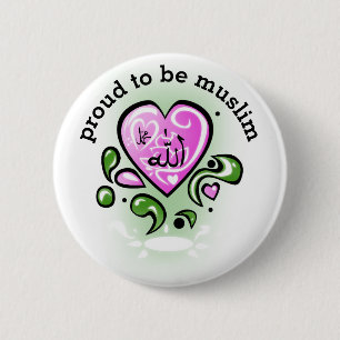 proud to be muslim ronde button 5,7 cm