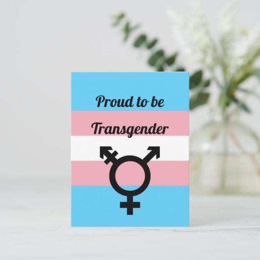 Proud to be Transgender | Trans Pride Briefkaart (Staand voorkant)